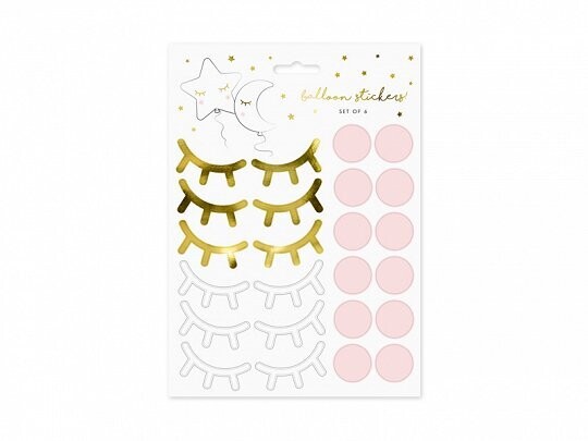 STICKERS HAPPY SLEEPY (6 SETS D'YEUX FERMES ET ROSE AUX JOUES)