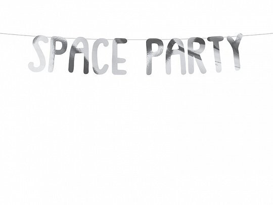 GUIRLANDE "SPACE PARTY" ARGENT 13x96CM