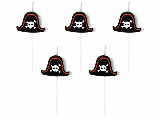 BOUGIE CHAPEAU PIRATE 2CM (x5)