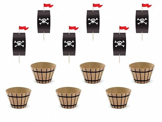 KIT A CUPCAKE PIRATE 20CM (x6)