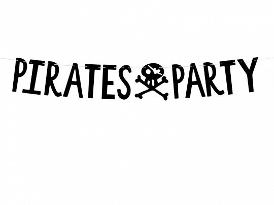 GUIRLANDE "PIRATES PARTY" NOIR 14CMx1M