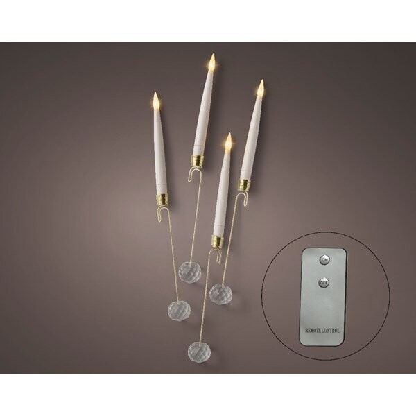 BOUGIES CHANDELLES LED POUR SAPIN & TELECOMMANDE (x10)