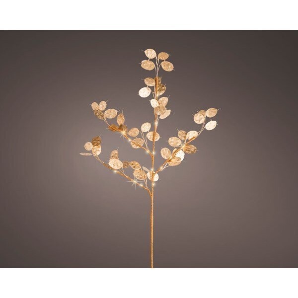 BRANCHE MONNAIE DU PAPE OR LUMINEUSE LED 75CM