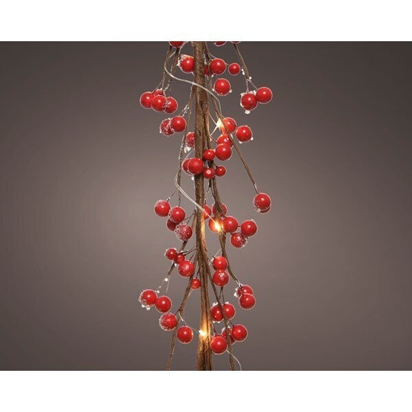 GUIRLANDE DE BAIES ROUGES LUMINEUSE LED 1.20M