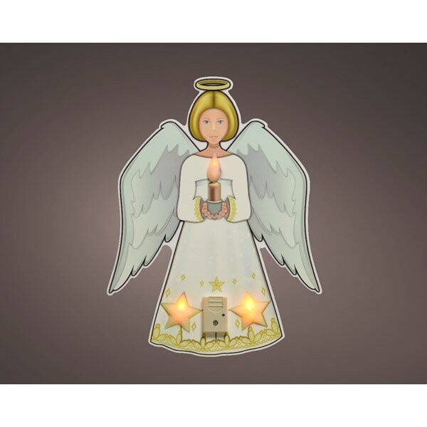 DECORATION DE FENETRE ANGE LUMINEUX LED 25x32.7CM