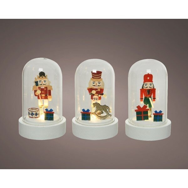 CLOCHE AVEC CASSE NOISETTE LUMINEUX LED 5.5x9CM