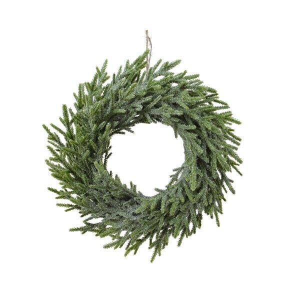 COURONNE LARIX VERT PAILLETTES 30CM