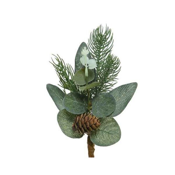 PIC EUCALYPTUS, SAPIN ET POMME DE PIN 24CM