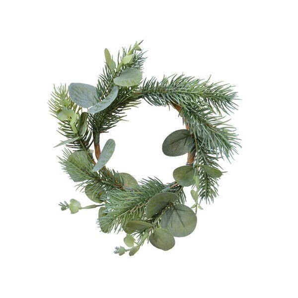 COURONNE SAPIN ET EUCALYPTUS 20CM
