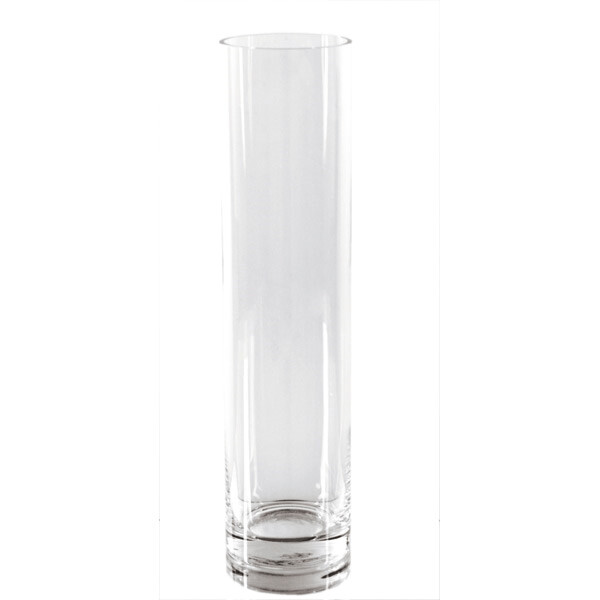 VASE VERRE TRANSPARENT CYLINDRIQUE Ø 10x50 CM