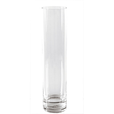 VASE VERRE TRANSPARENT CYLINDRIQUE Ø 10x50 CM