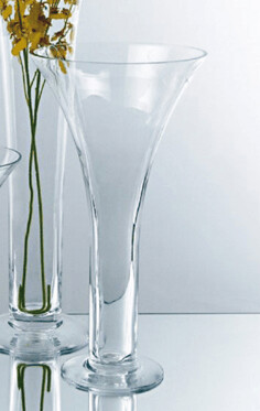 VASE VERRE TRANSPARENT EVASE FACON COUPE MARTINI Ø 25,5x47 CM