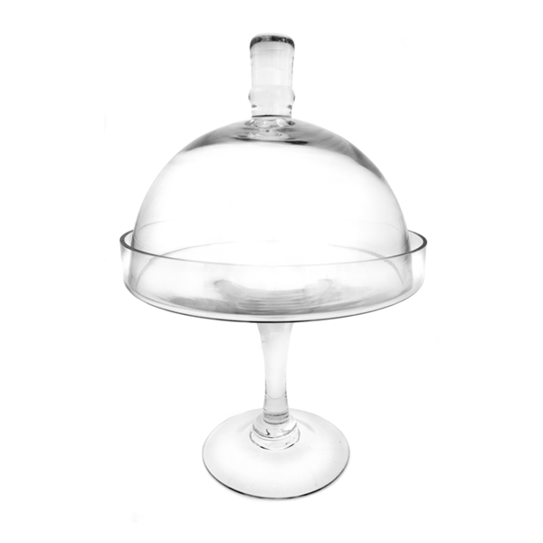 PRESENTOIR A GATEAUX AVEC COUPOLE Ø15 27,5x45,3CM VERRE