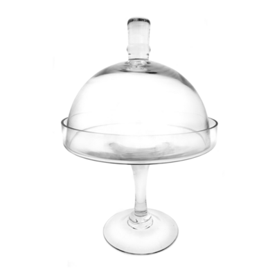PRESENTOIR A GATEAUX AVEC COUPOLE Ø15 27,5x45,3CM VERRE