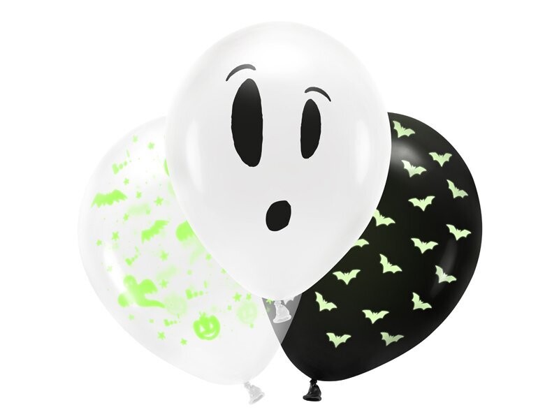 BALLON HALLOWEEN 3 MODELES ASSORTIS 27CM (x3)