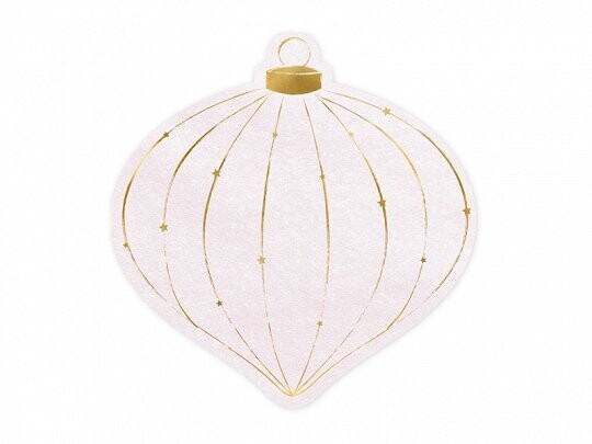 SERVIETTE FORME BOULE DE NOEL 12CM (x20)