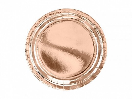 ASSIETTE RONDE ROSE GOLD 23CM (x6)