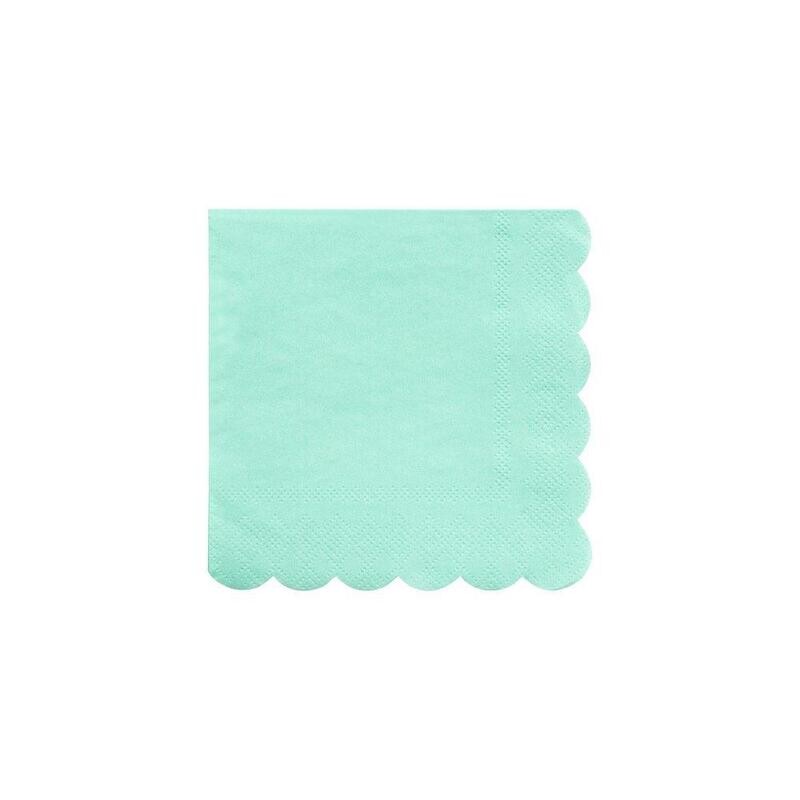 SERVIETTE COCKTAIL MENTHE BORD BISCUIT 12.5CM (x20)