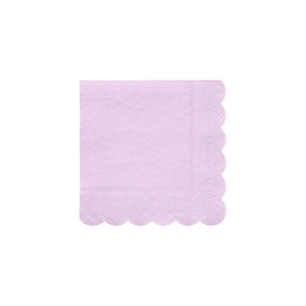 SERVIETTE COCKTAIL LILA PASTEL BISCUIT 12.5CM (x20)