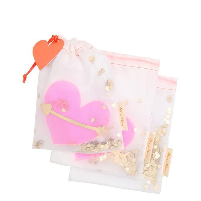 POCHETTE CADEAU COEUR 18X19CM