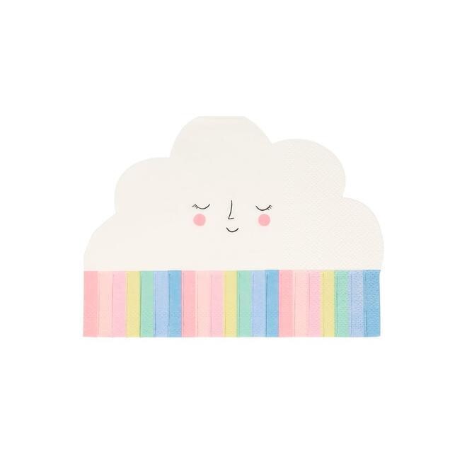 SERVIETTE FORME NUAGE PASTEL 16x12CM (x20)