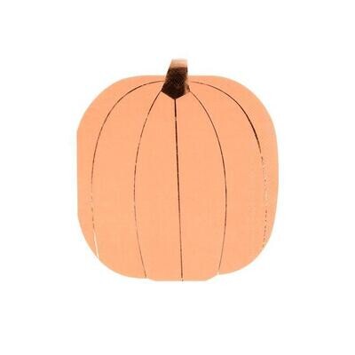 SERVIETTE FORME CITROUILLE 15X16CM (x16)