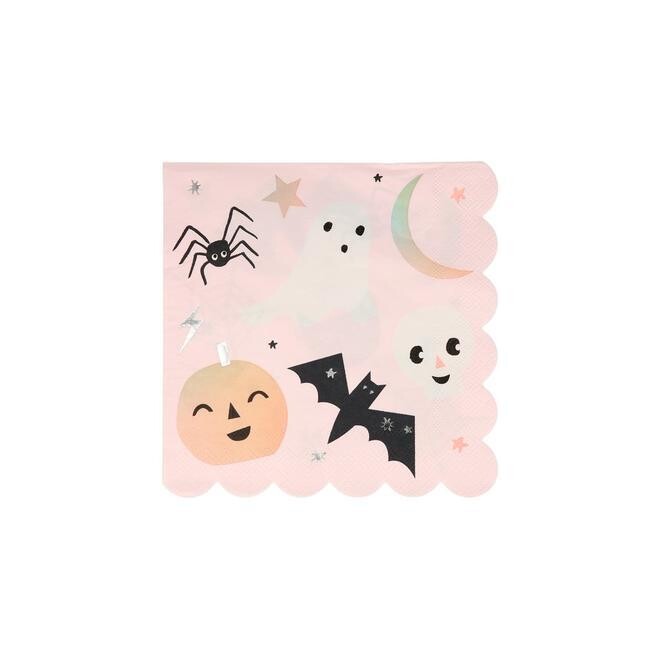 SERVIETTE HALLOWEEN PASTEL BISCUIT 33CM (x16)