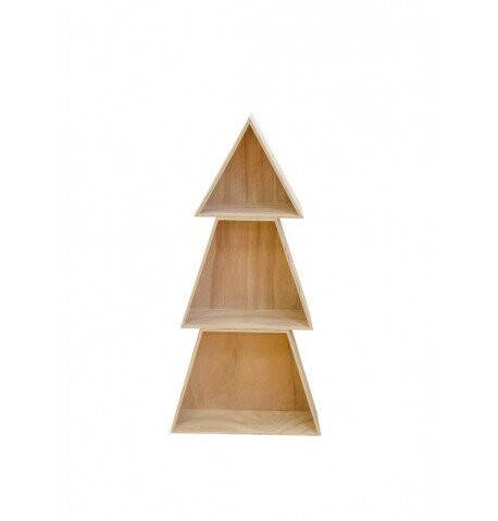 PRESENTOIR SAPIN BOIS 3 ETAGES GIGOGNE 50X12X100CM