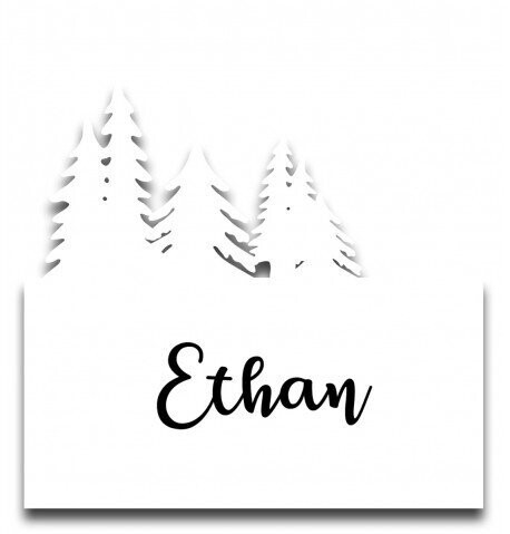 MARQUE PLACES SAPIN BLANC 8x8CM (x6)