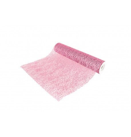 CHEMIN DE TABLE GLITTER 30CMx5M VIEUX ROSE