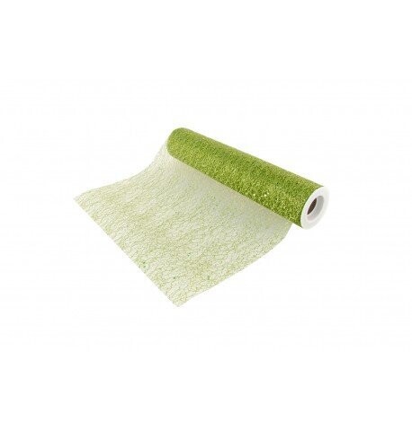 CHEMIN DE TABLE GLITTER 30CMx5M ANIS