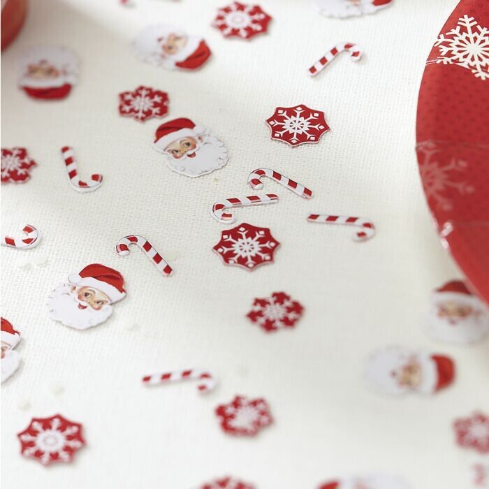 CONFETTIS DE NOEL ASSORTIS ROUGE ET BLANC