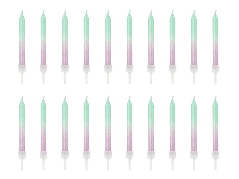 BOUGIE D'ANNIVERSAIRE OMBRE 6CM (x20)