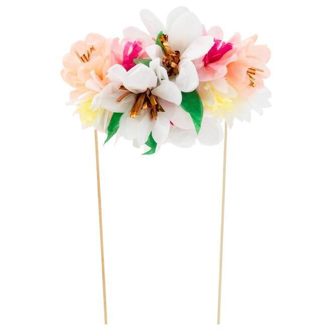 CAKE TOPPER BOUQUET DE FLEURS 16x28CM