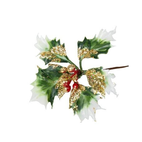 PIC BRANCHES DE HOUX TRADI PAILLETTES OR 9CM (x4)
