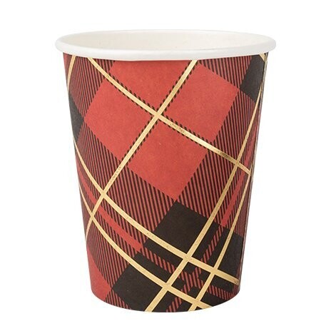 GOBELET TARTAN ET OR 255ML (x8)