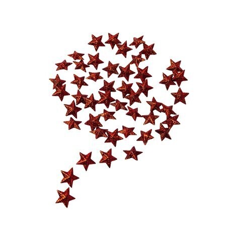 ETOILES DECO PAILLETTES ROUGES 2CM (x50)