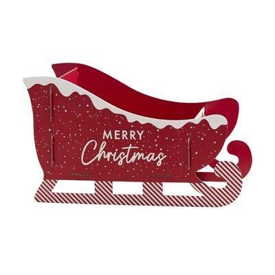 TRAINEAU PORTE CADEAU ROUGE 48x28CM
