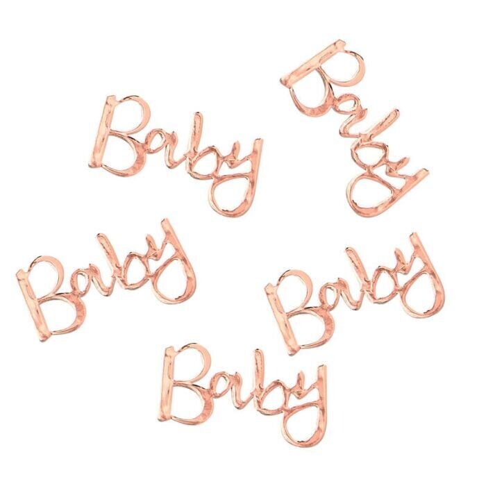 CONFETTIS "BABY" ROSE GOLD 3.5x5CM