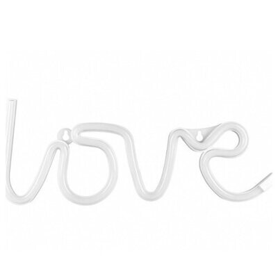 LOVE BLANC NEON LUMINEUX 34.5x13CM