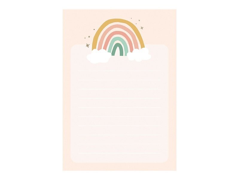 BLOC NOTE ARC EN CIEL 8.5x12CM 40 PAGES