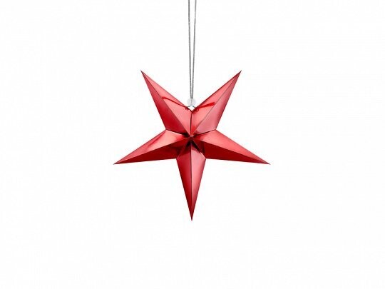 ETOILE A SUSPENDRE ROUGE 30CM