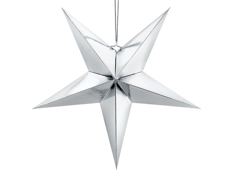 ETOILE A SUSPENDRE ARGENT 70CM