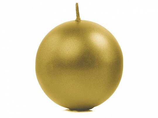 BOUGIE SPHERE OR 8CM