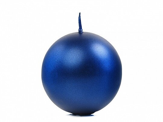 BOUGIE SPHERE BLEU MARINE 6CM