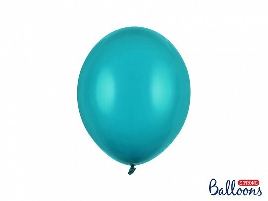 BALLON LATEX BLEU LAGON 27CM (X10)