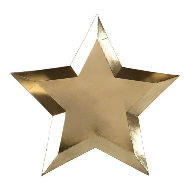 ASSIETTE ETOILE OR 28CM (x8)