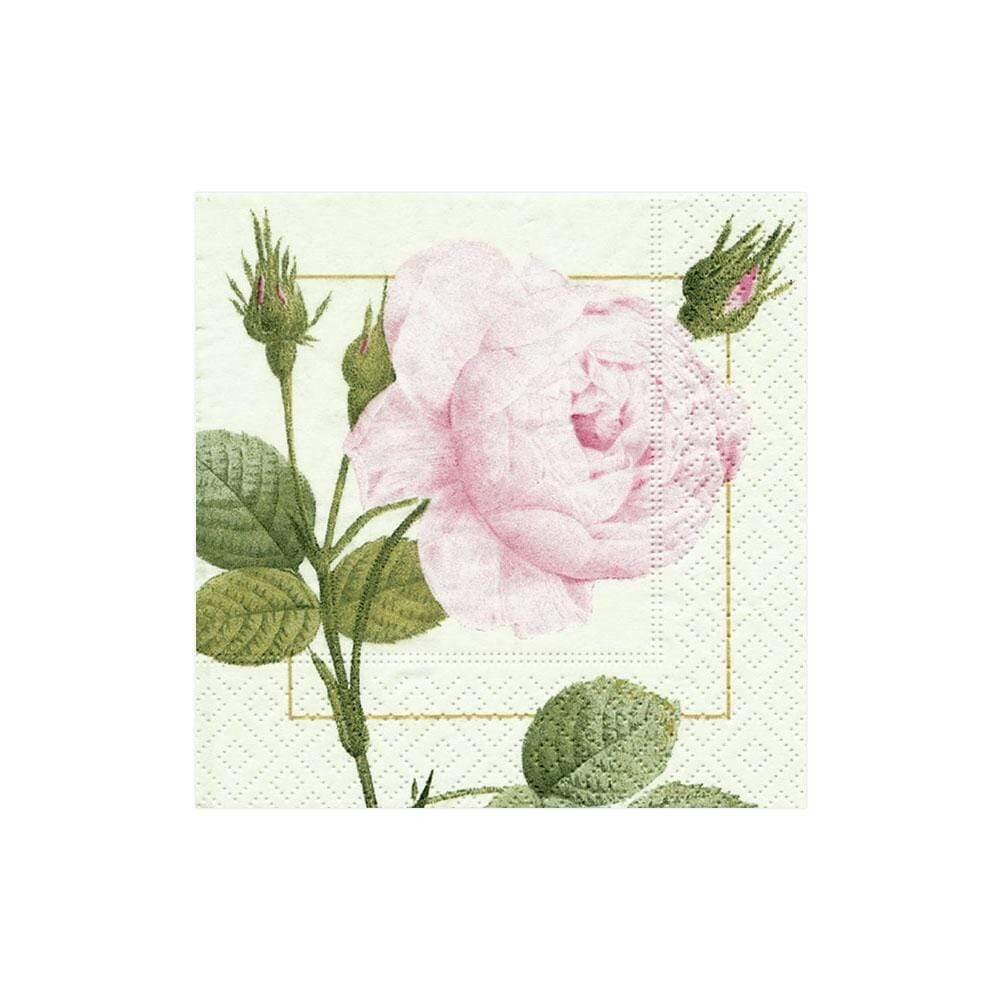 SERVIETTE COCKTAIL ROSE 12.7CM (x20)