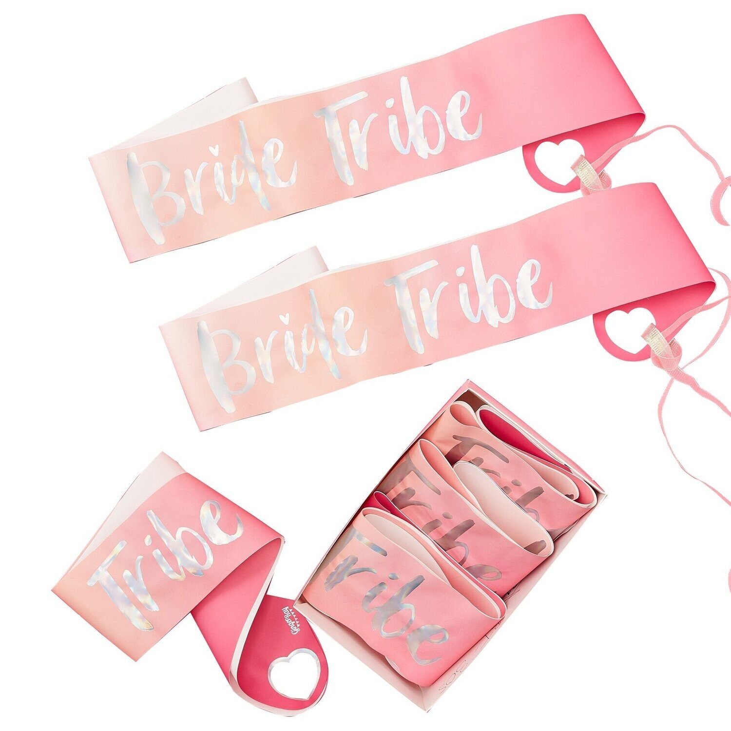 ECHARPE ROSE BRIDE TRIBE BLANC 77X10CM (6)