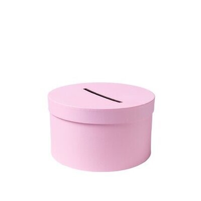 URNE CARTON RONDE ROSE 25CM